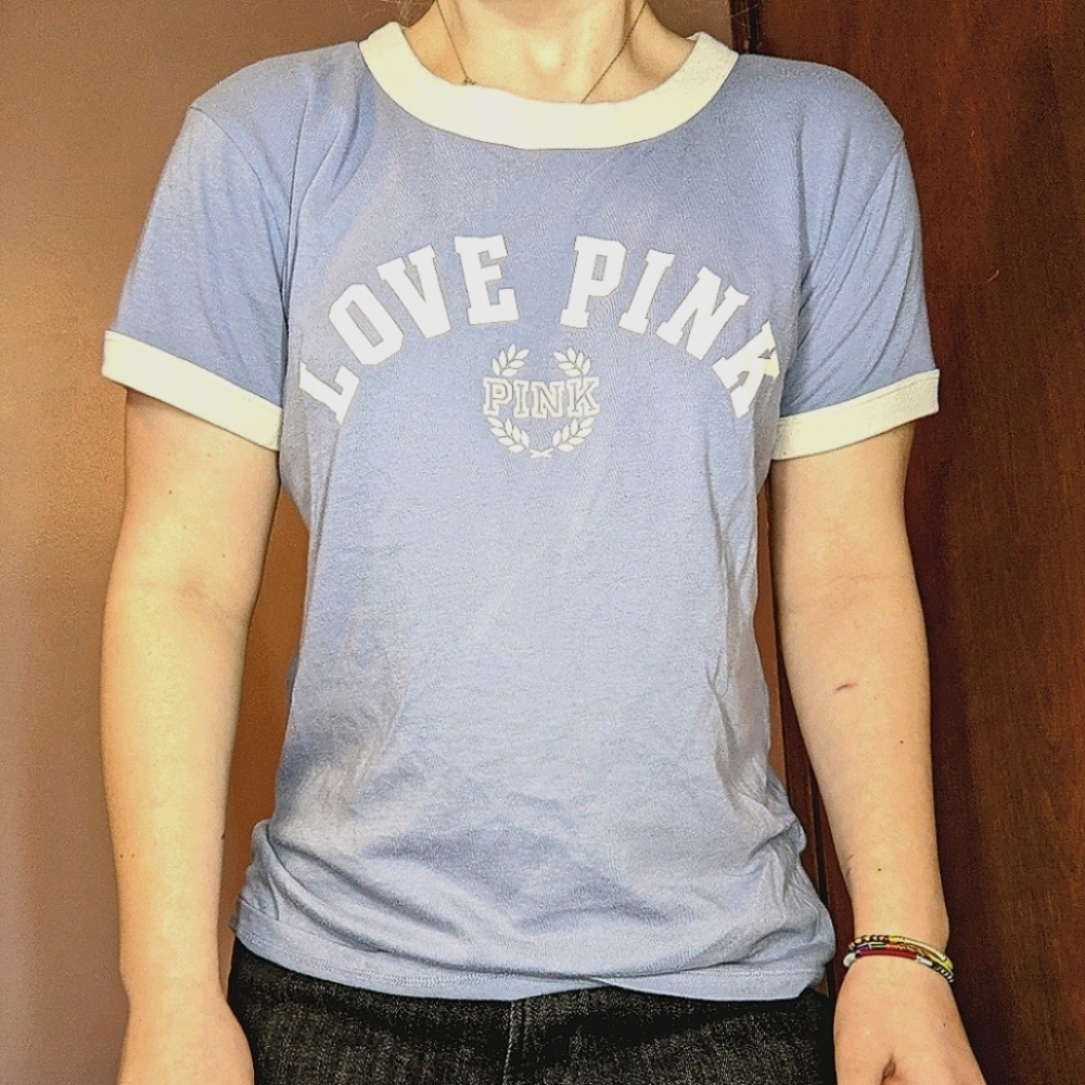 VS PINK Baby Blue LOVE Tshirt💙